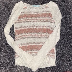 Pink and Cream Sweater